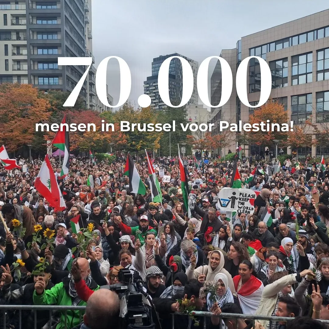manifestation pour la palestine à bruxelles