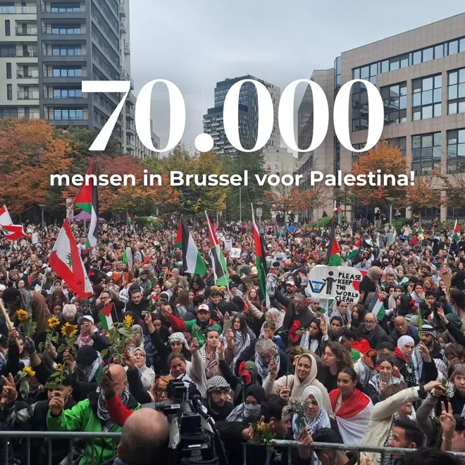 manifestation pour la palestine à bruxelles